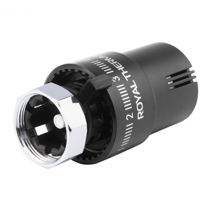 Термостатическая головка Royal Thermo М30×1,5 (6...28 °C) жидкостная, черная