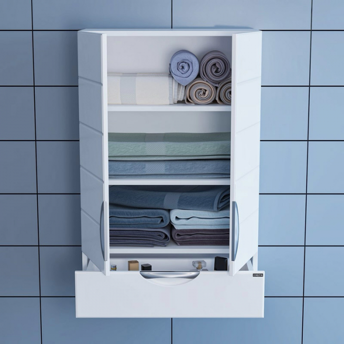 Шкаф подвесной Санта Родос-60×90 1 ящик над стиральной машиной 406003