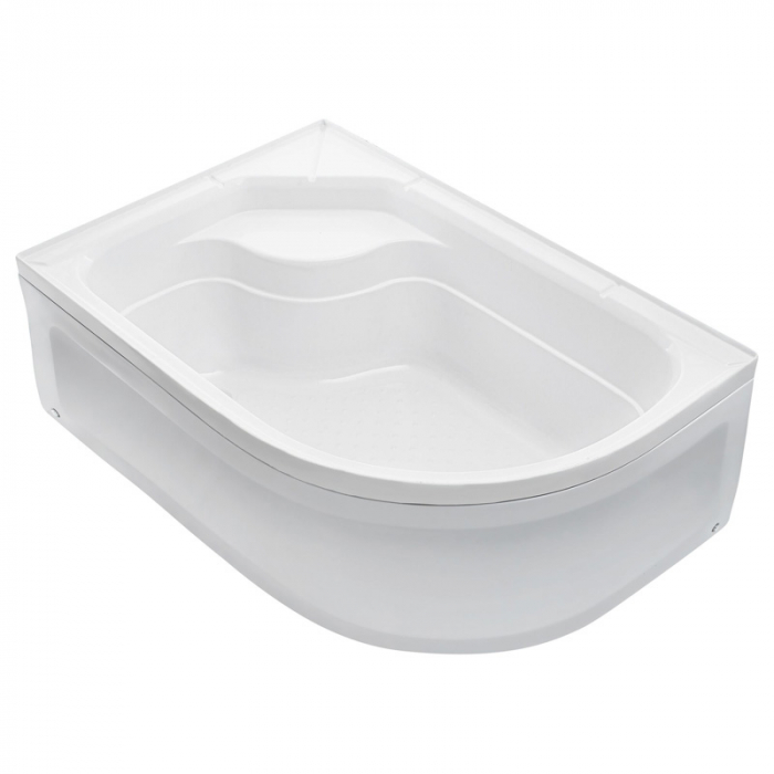 Поддон душевой акриловый асиметричный WEMOR 100/80/44 R 1000×800×440