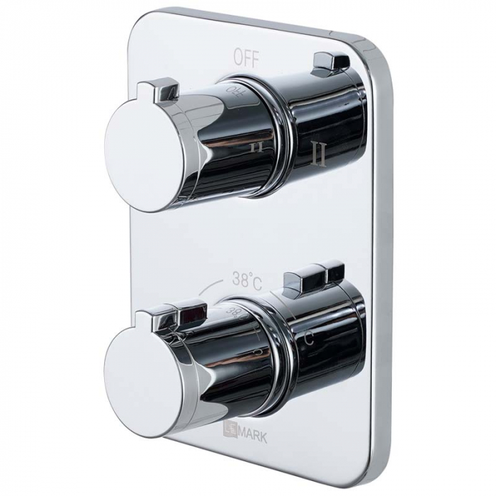 Смеситель для ванны LeMark YETI LM7847C термостатический, встраиваемый в стену, хром