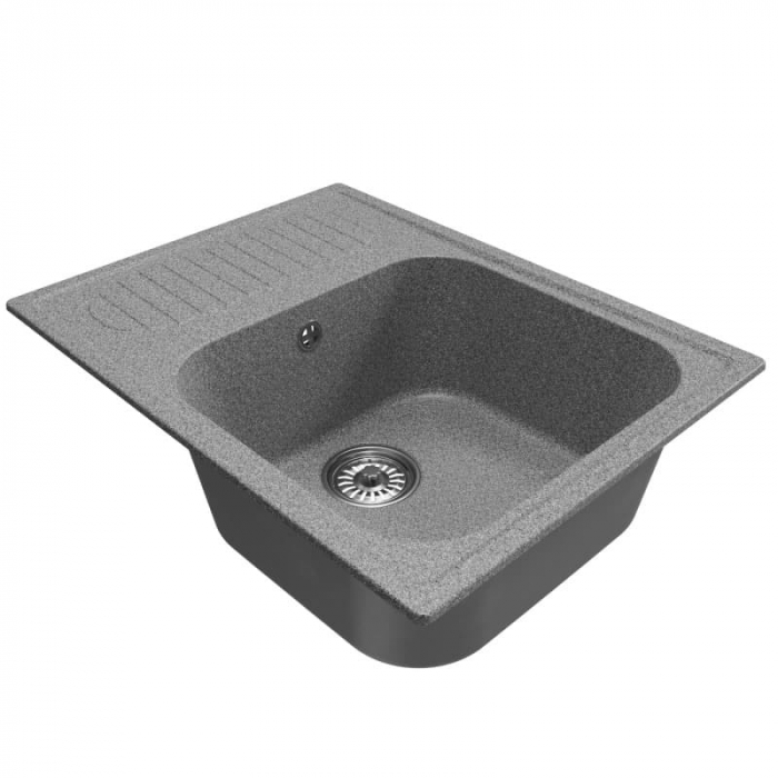 Мойка из искусственного камня MixLine КОМФОРТ МЛ-ГМ18 640x490/190 темно-серая