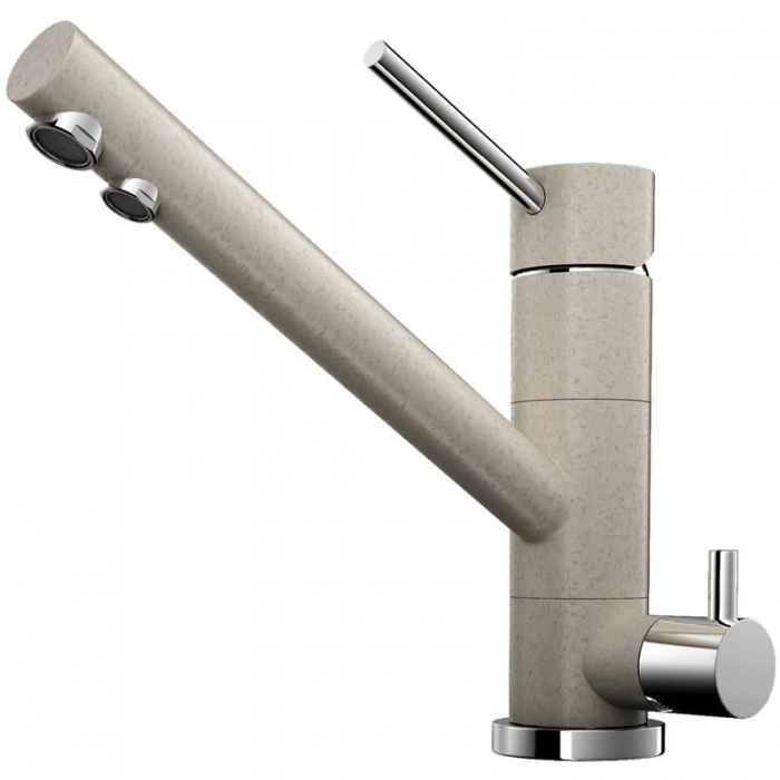 Смеситель для кухни Omoikiri TONAMI-SA однорукояточный, с переключателем на фильтр, бежевый