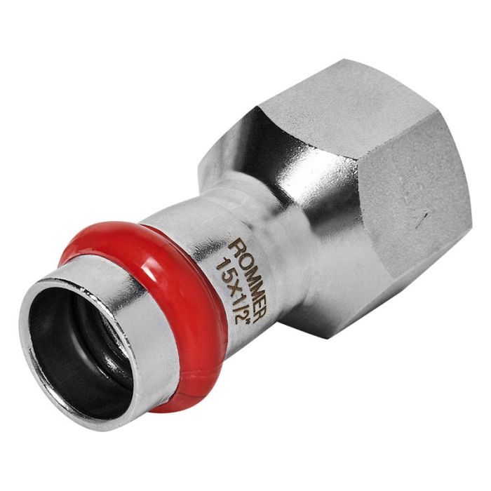 Муфта раструбная с ВР 15x1/2" Rommer