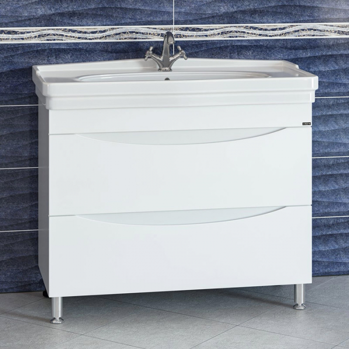 Тумба для раковины Санта Сатурн-105 2 ящика напольная (ум. Модерн-105) 700200