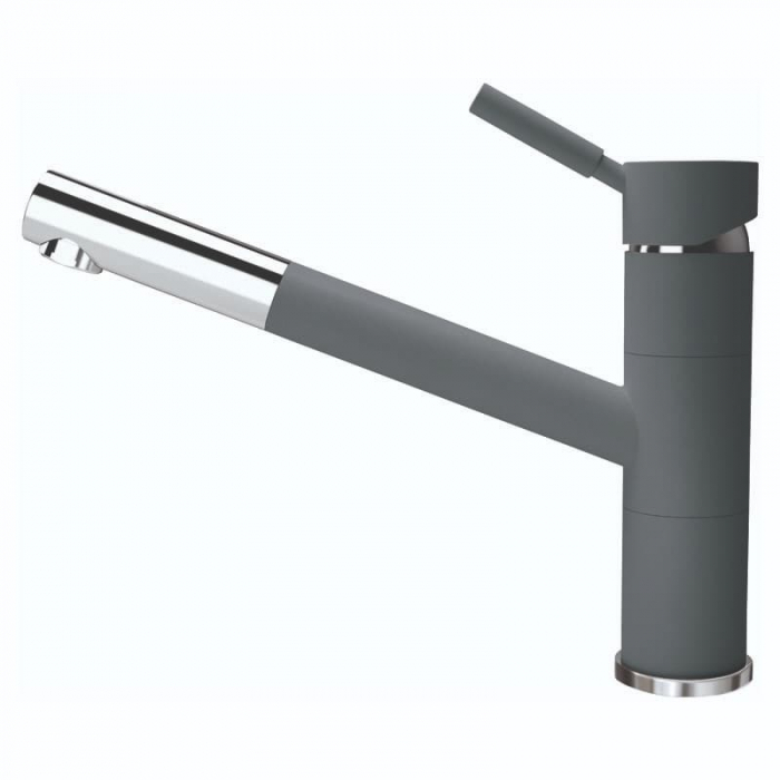 Смеситель для кухни Flortek ФИТА FL однорукояточный, серый шелк