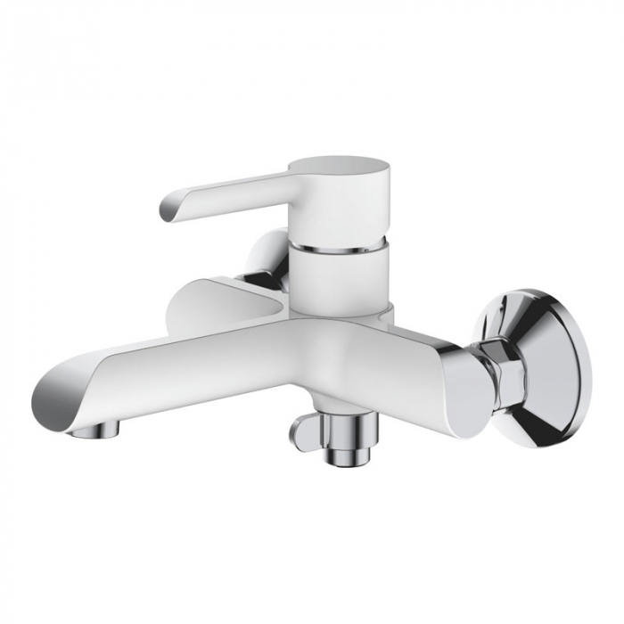 Смеситель для ванны Haiba HB60805-8 однорукояточный, белый/хром