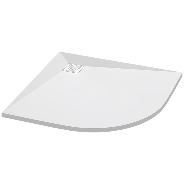 Поддон душевой литьевой Good Door Essentia R 1000×1000 белый