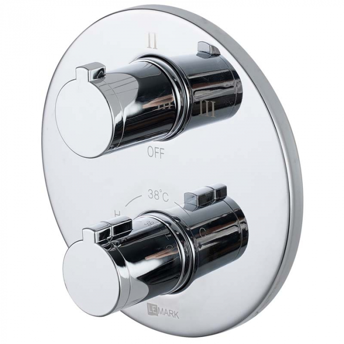 Смеситель для ванны LeMark YETI LM7828C термостатический, встраиваемый в стену, хром