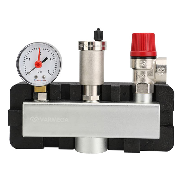 Группа безопасности котла Varmega VMSG05-M306030 1" (3 бар), до 50 кВт, сталь, в термоизоляции