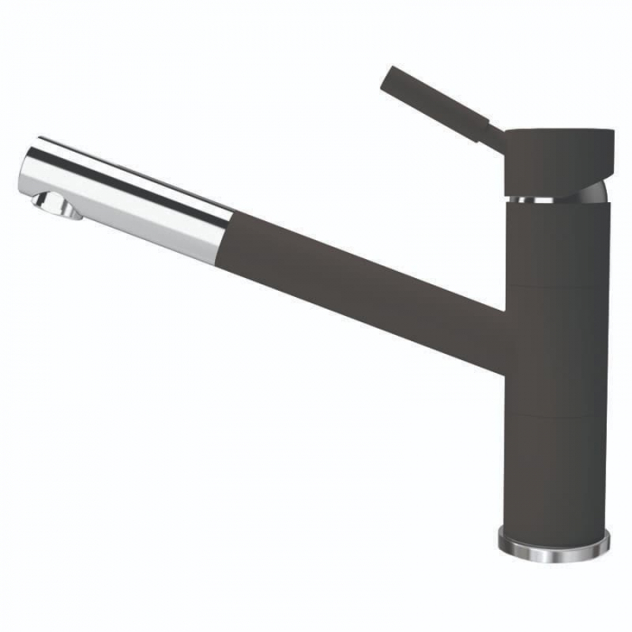 Смеситель для кухни Flortek ФИТА FL однорукояточный, антрацит