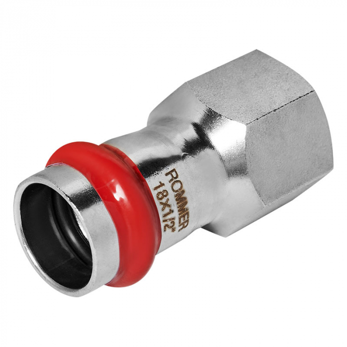 Муфта раструбная с ВР 18x1/2" Rommer