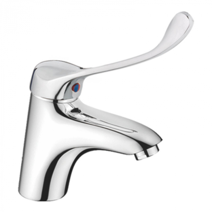 Смеситель для раковины Haiba HB1054 локтевой, однорукояточный, хром