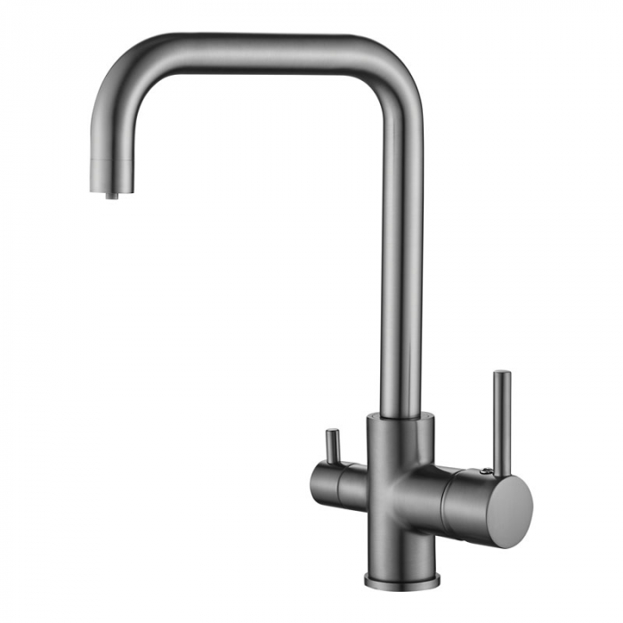 Смеситель для кухни BELZ B76802-3 однорукояточный, оружейная сталь