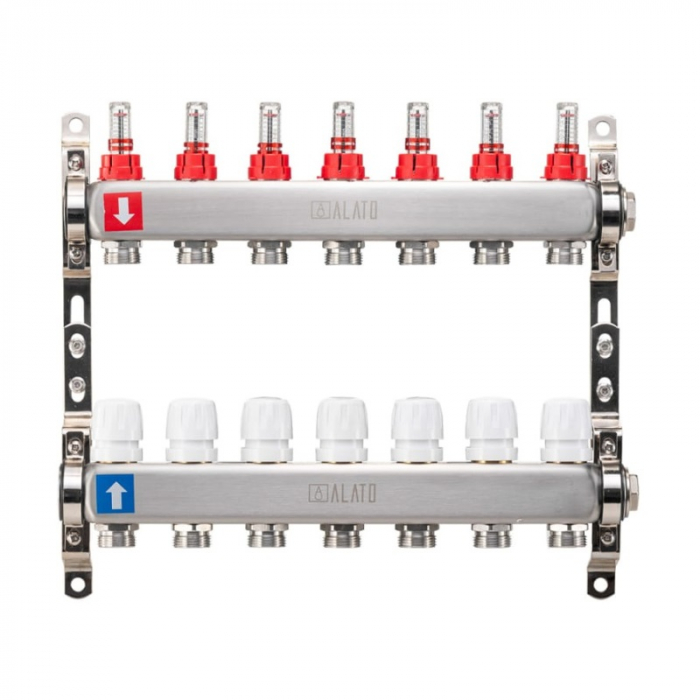 Коллекторная группа ALATO 0301-0004 1"-3/4"EK×04 с расходомерами