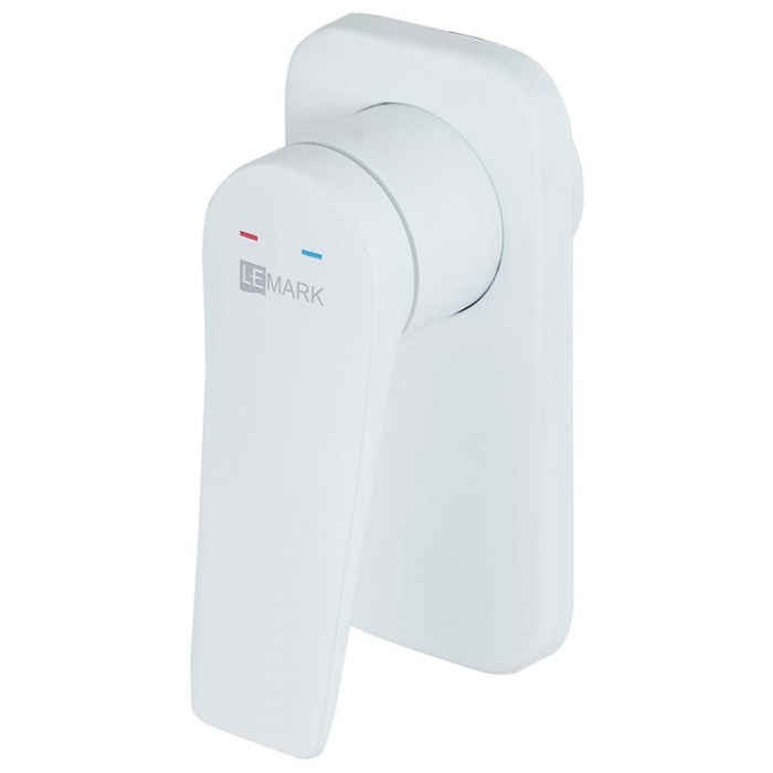 Смеситель для душа LeMark BRONX LM3723MW однорукояточный, встраиваемый в стену, белый/матовый