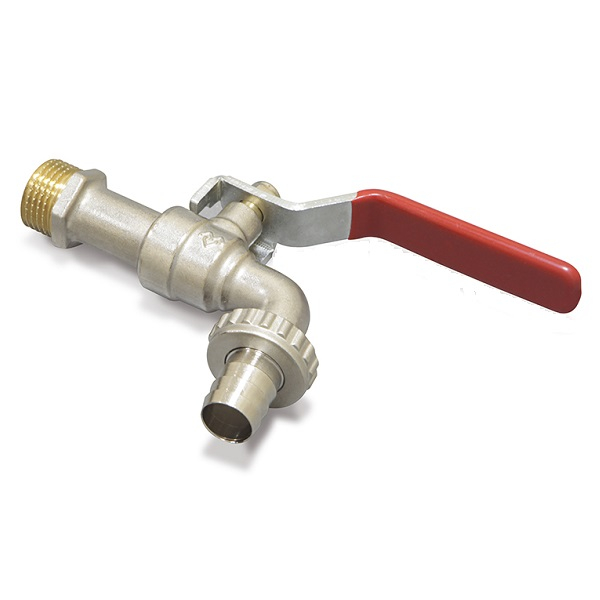 Кран шаровый водоразборный со штуцером Varmega DN20 (3/4") рыч. латунь