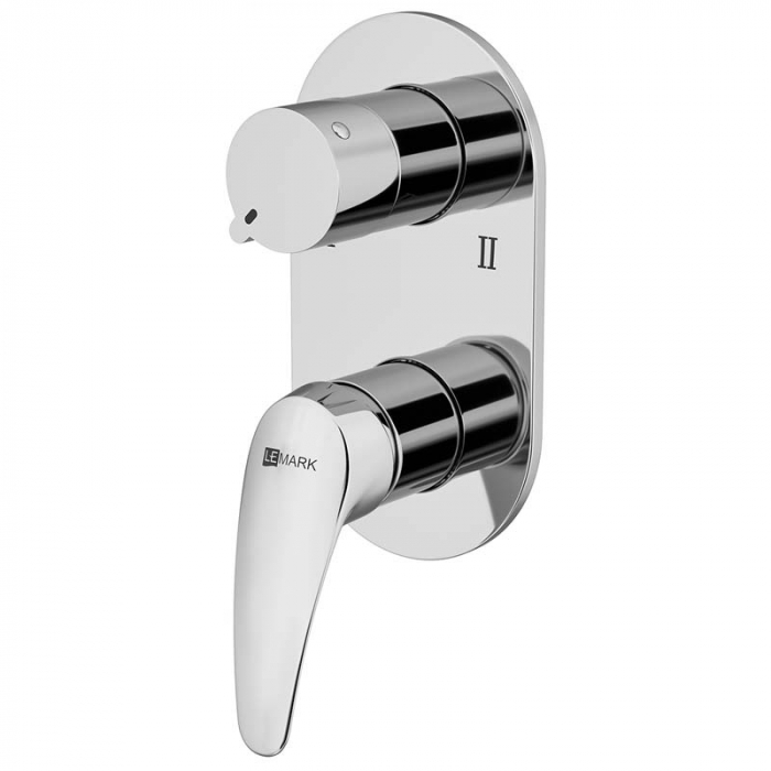 Смеситель для ванны LeMark LINARA LM0427C однорукояточный, встраиваемый в стену, хром