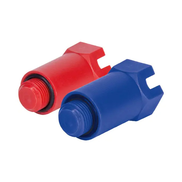 Пробка длинная полипропиленовых синяя PPR 1/2" Tebo