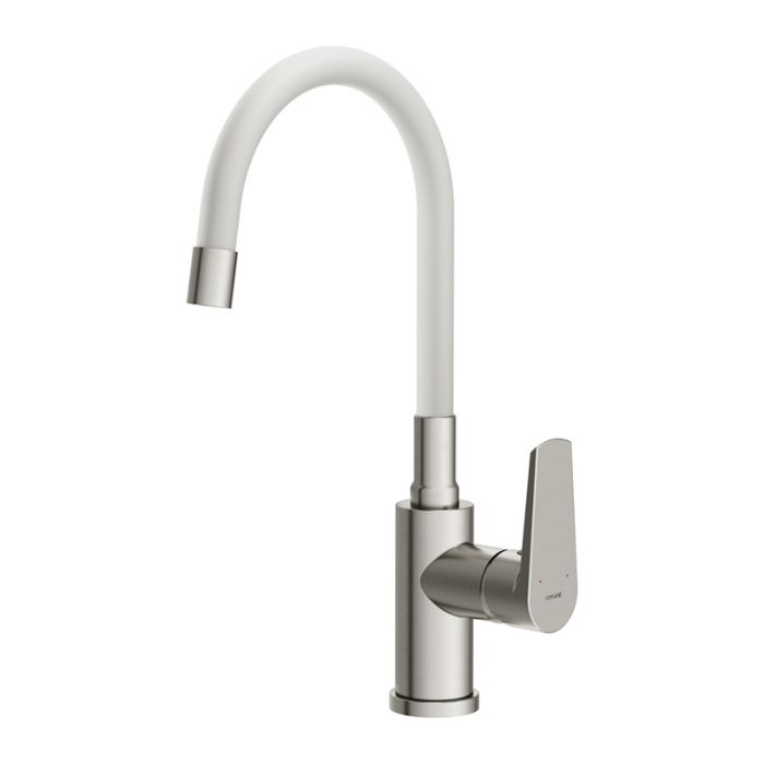 Смеситель для кухни Cersanit MODUO однорычажный с гибким изливом белый