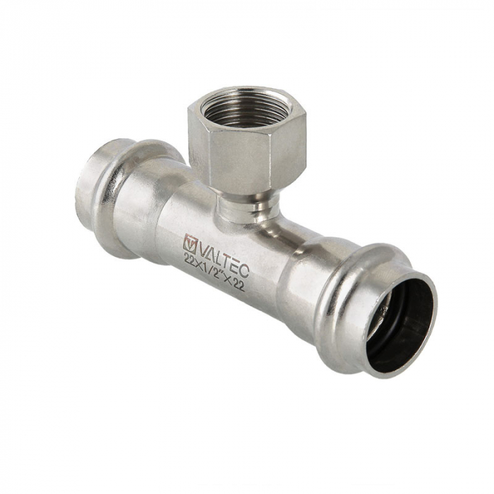 Пресс-тройник с внутренней резьбой 35 х 1/2" нерж. Valtec VTi.932.I.350435