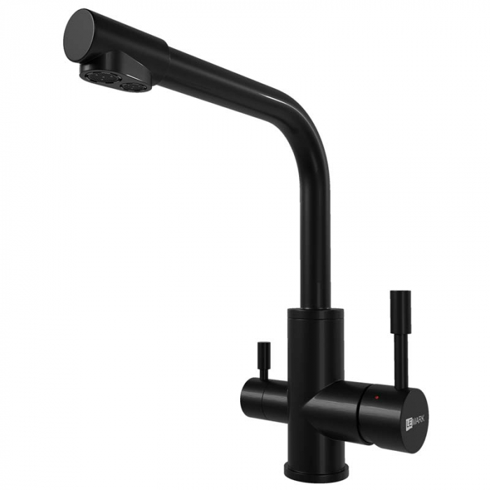 Смеситель для кухни LeMark EXPERT LM5061BL однорукояточный, с переключателем на фильтр, черный матовый