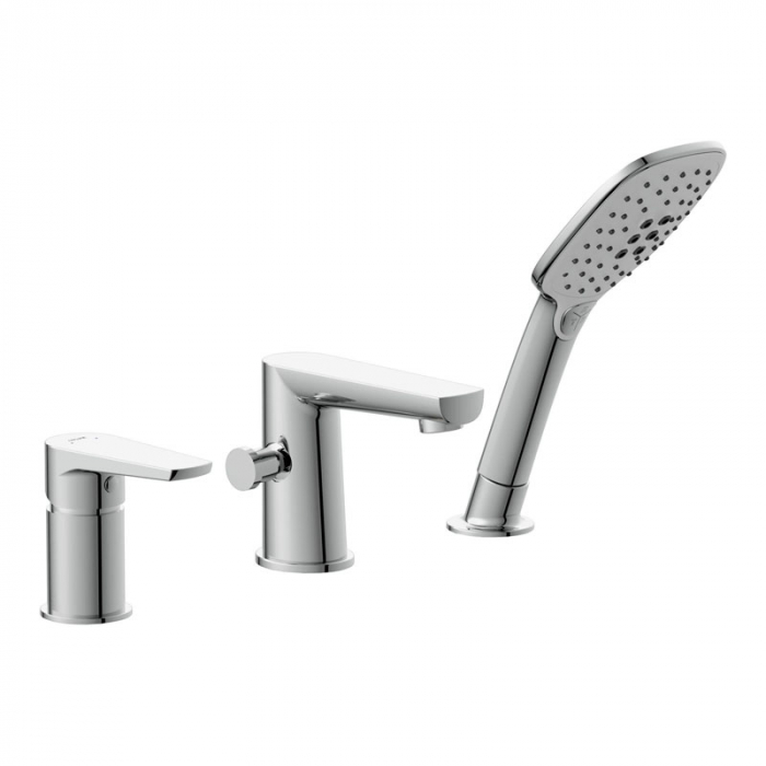 Смеситель для ванны Cersanit MODUO набортный, однорукояточный, хром