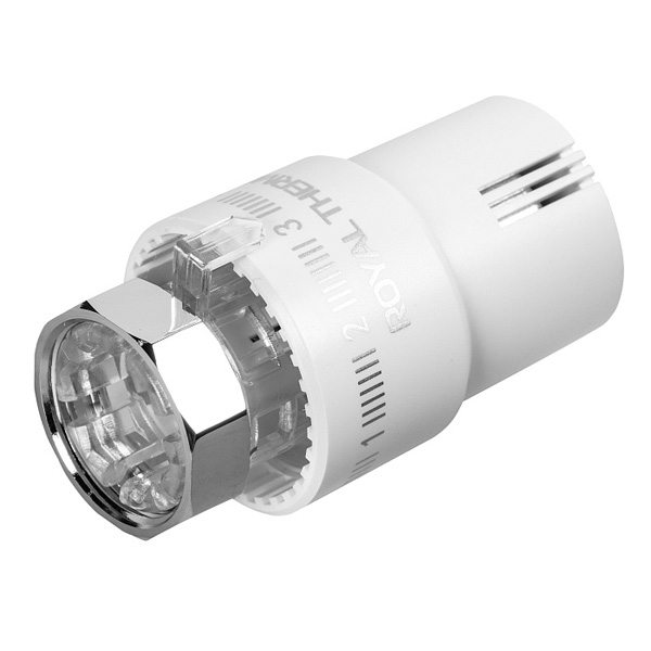 Термостатическая головка Royal Thermo Design М30×1,5 (7...28 °C) жидкостная, белая