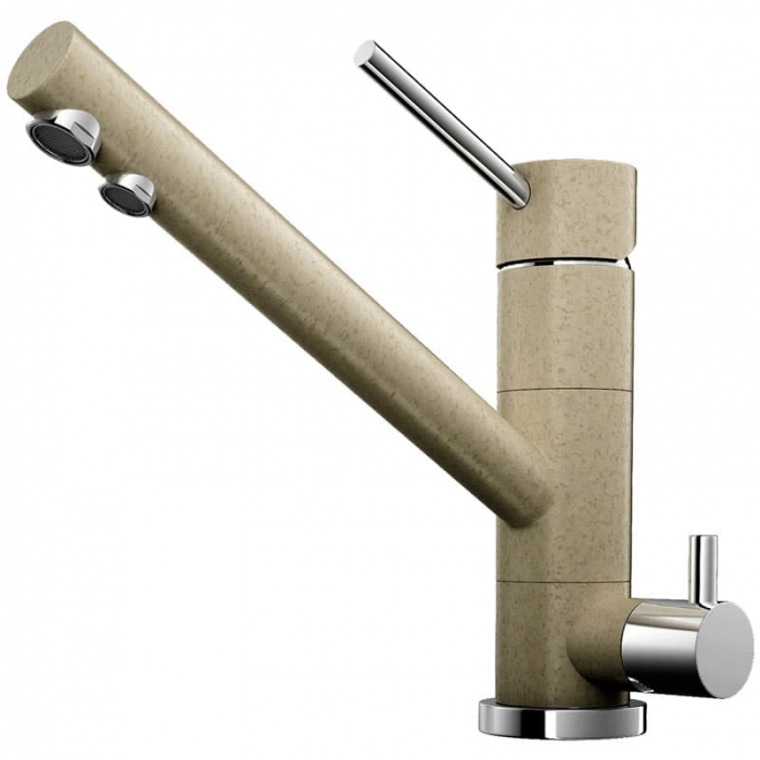 Смеситель для кухни Omoikiri TONAMI-CA однорукояточный, с переключателем на фильтр, карамель