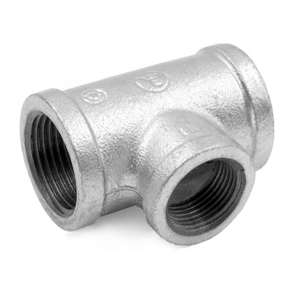 Тройник переходной чугунный оцинкованный 1.1/2" × 3/4" Fittex PLUS