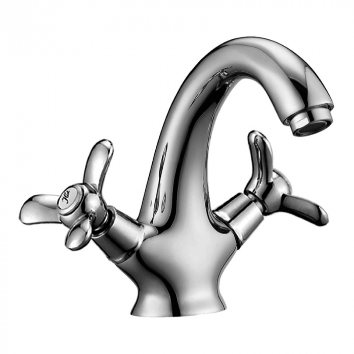 Смеситель для раковины Rossinka Q02-61 двухрукояточный