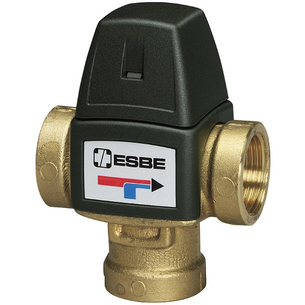 Клапан смесительный термостатический 3-ходовой ESBE VTA321 DN20 3/4") 35-60 °C, Kvs=1,6 м³/ч, в-в-в, латунь