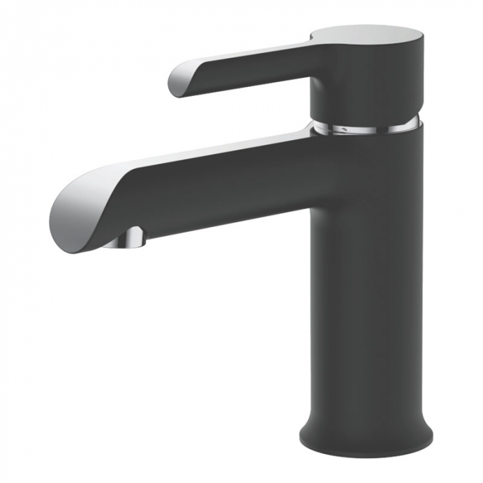 Смеситель для раковины Haiba HB10805-7 однорукояточный, черный/хром