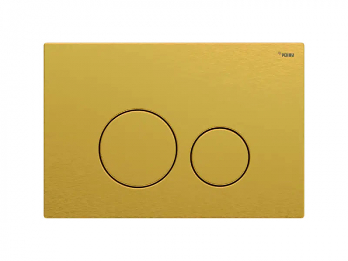 Панель смыва РЕХАУ NOVA ORB STEEL с круглыми клавишами, нержавеющая сталь, брашированное титановое золото, матовый