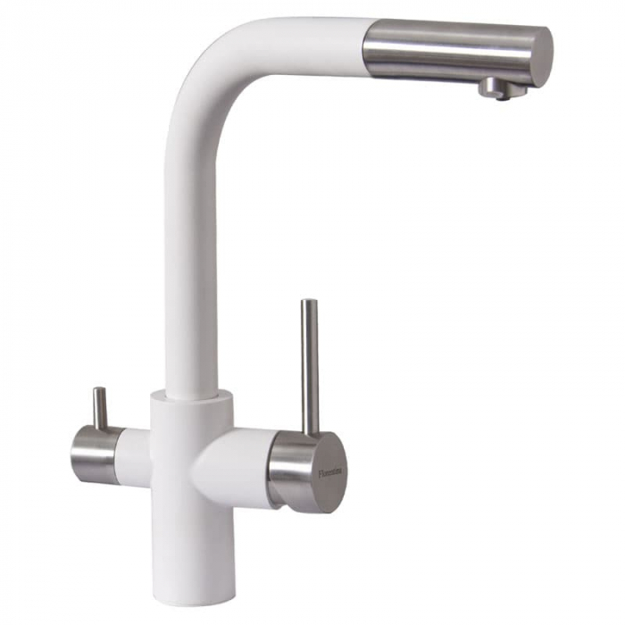 Смеситель для кухни Flortek КРИСТАЛЛ FL однорукояточный, с подключением к фильтру, жасмин