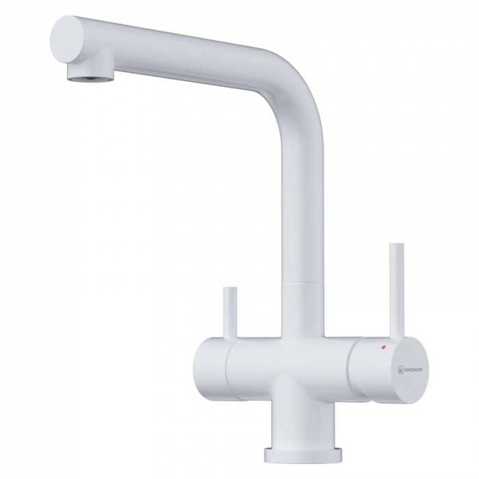 Смеситель для кухни Omoikiri TAKAMATSU-S-PW однорукояточный, белый