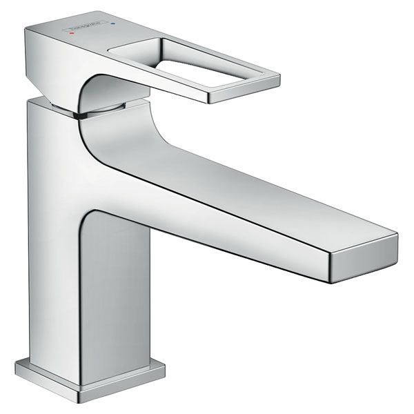 Смеситель для раковины Hansgrohe Metropol однорукояточный, 100, со сливным клапаном Push-Open, хром (74502000)