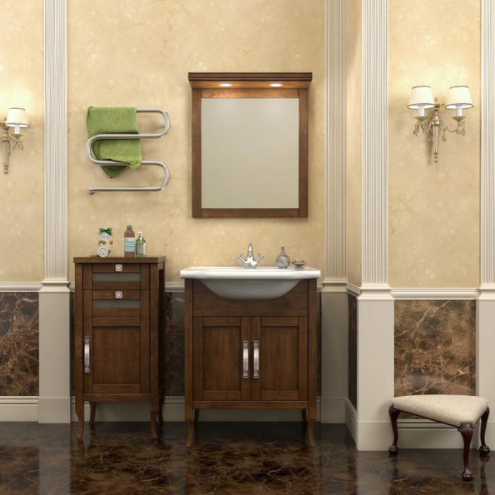 Комплект мебели для ванной комнаты Opadiris МИРАЖ 65, светлый орех