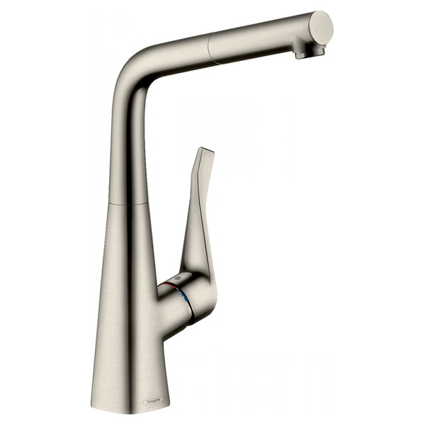 Смеситель для кухни Hansgrohe Metris M71 однорукояточный, сталь (73812800)