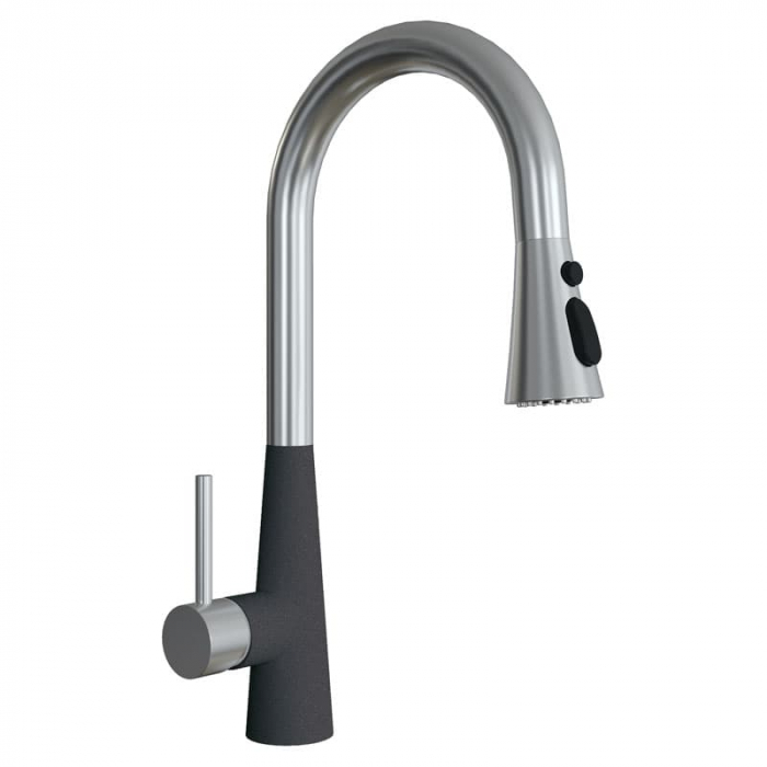 Смеситель для кухни Flortek ВИТА PRO SS FL однорукояточный, черный