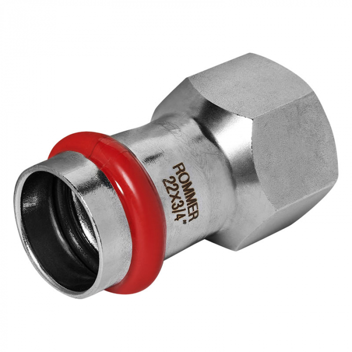 Муфта раструбная с ВР 22x3/4" Rommer