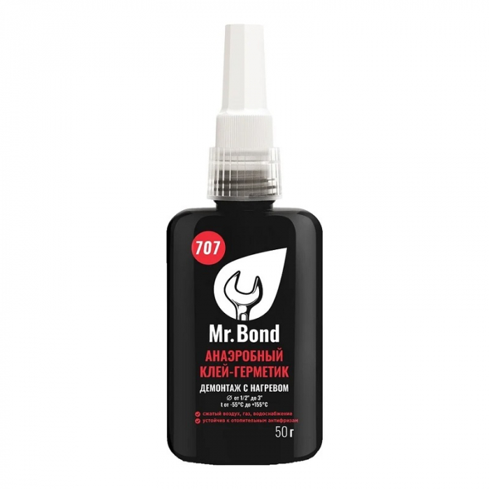 Клей-герметик анаэробный Mr.Bond 707, демонтаж с нагревом (50 г)
