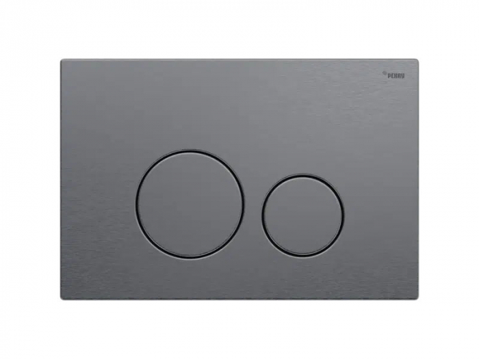 Панель смыва РЕХАУ NOVA ORB STEEL с круглыми клавишами, нержавеющая сталь, брашированный графитовый, матовый