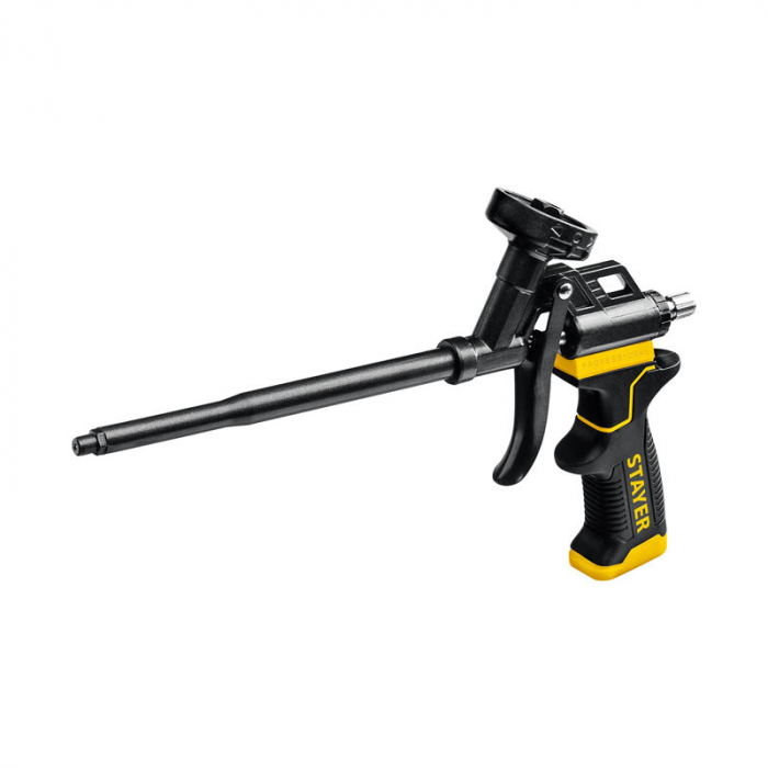Пистолет для монтажной пены STAYER Black PRO Professional тефлоновый 06862_z02
