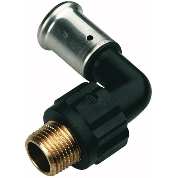 Угольник 90° пресс-НР 18×1/2" PVDF Henco