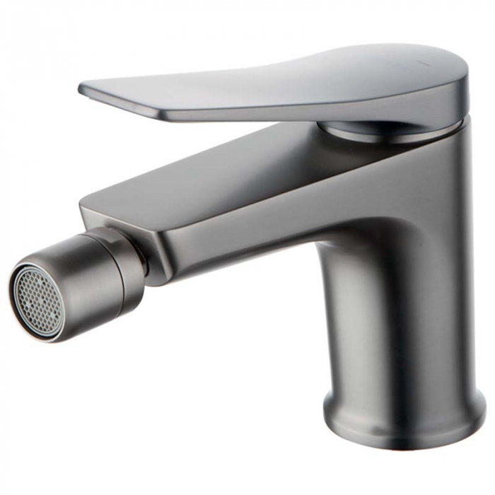 Смеситель для биде LeMark BRONX LM3708GM однорукояточный, на биде, графит