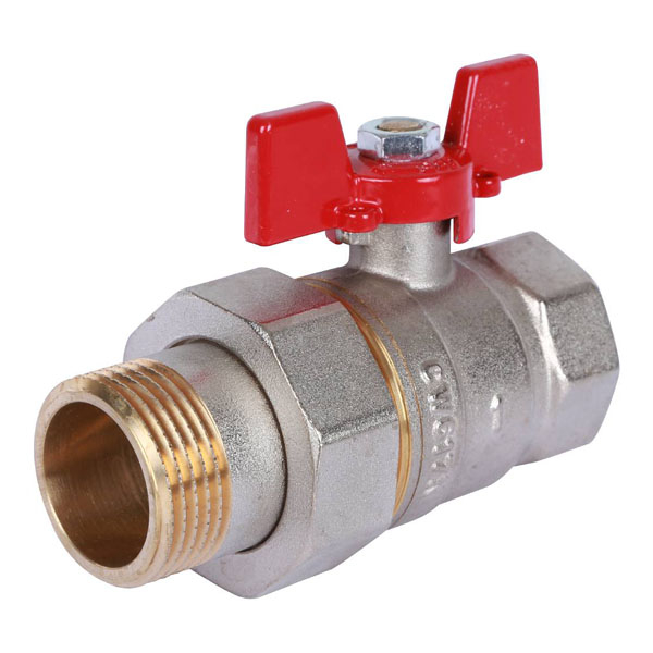 Кран шаровой с американкой Rommer DN25 (1") PN40 в-н баб. латунь