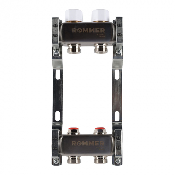 Коллекторная группа Rommer RMS-3200-000002 1"-3/4"EK×02 с запорными клапанами