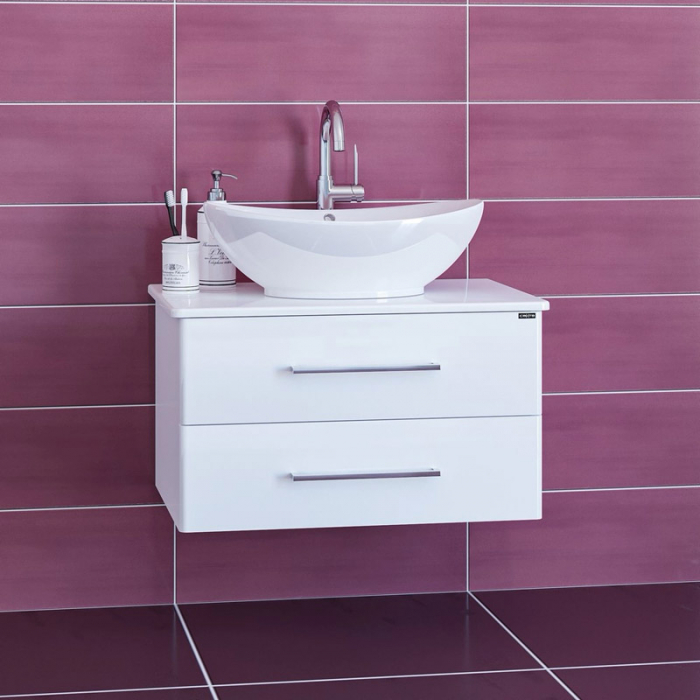 Тумба для раковины Санта Вегас-70 2 ящика со столешницей, подвесная (ум. Гамма-56) 226014л