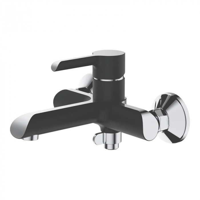 Смеситель для ванны Haiba HB60805-7 однорукояточный, черный/хром