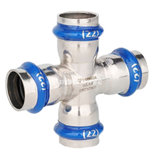 Крестовина раструбная 28х28х28х28 Varmega Inox Press